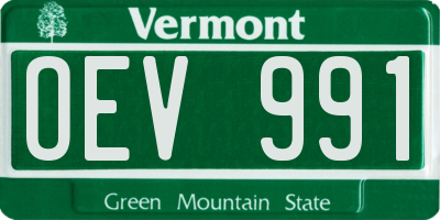 VT license plate OEV991