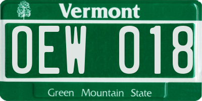 VT license plate OEW018