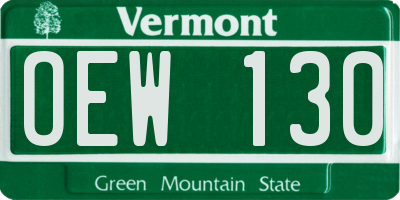 VT license plate OEW130