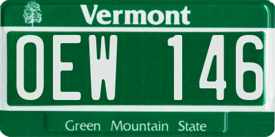 VT license plate OEW146