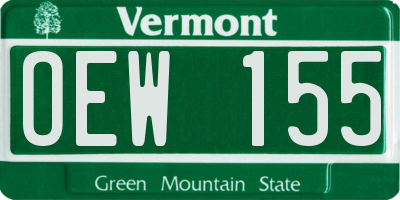 VT license plate OEW155