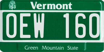 VT license plate OEW160