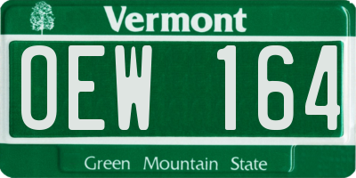 VT license plate OEW164