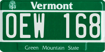 VT license plate OEW168