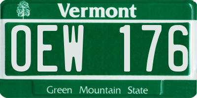 VT license plate OEW176