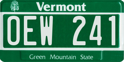 VT license plate OEW241