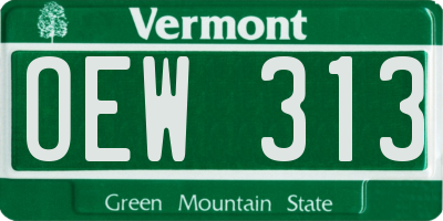 VT license plate OEW313