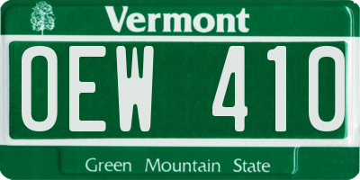 VT license plate OEW410