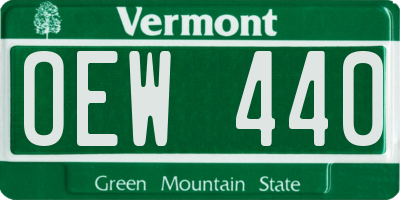 VT license plate OEW440