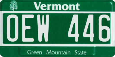 VT license plate OEW446