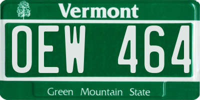 VT license plate OEW464