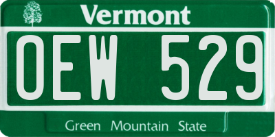 VT license plate OEW529
