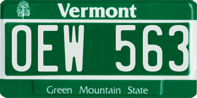 VT license plate OEW563