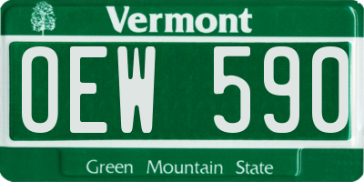 VT license plate OEW590
