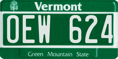 VT license plate OEW624