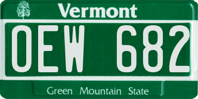 VT license plate OEW682