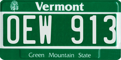 VT license plate OEW913