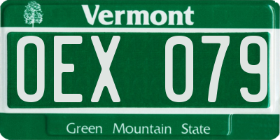 VT license plate OEX079