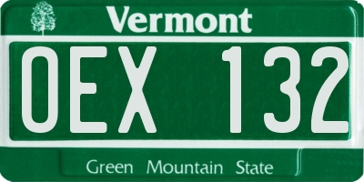 VT license plate OEX132
