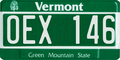 VT license plate OEX146