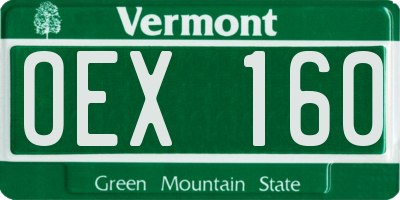 VT license plate OEX160