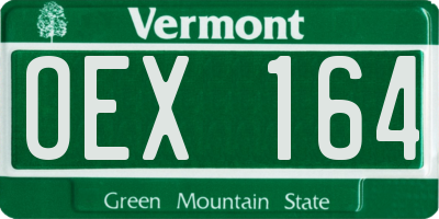 VT license plate OEX164