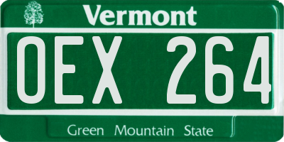 VT license plate OEX264