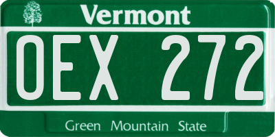 VT license plate OEX272