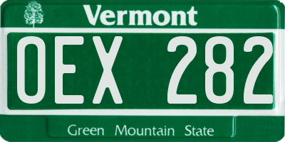 VT license plate OEX282