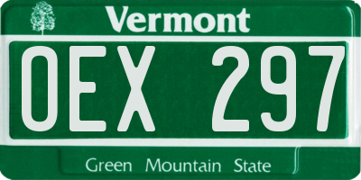 VT license plate OEX297