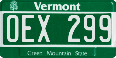 VT license plate OEX299