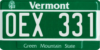 VT license plate OEX331