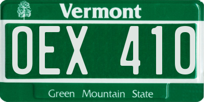 VT license plate OEX410