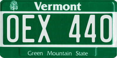 VT license plate OEX440