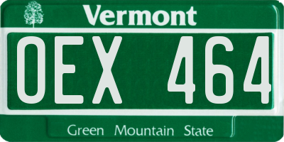 VT license plate OEX464