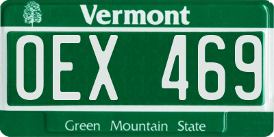 VT license plate OEX469