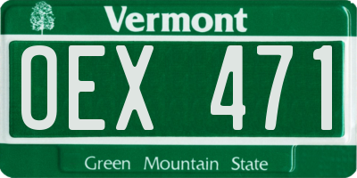 VT license plate OEX471