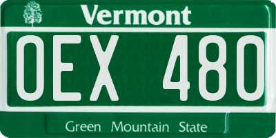 VT license plate OEX480