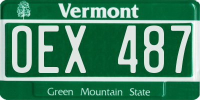 VT license plate OEX487