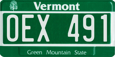 VT license plate OEX491