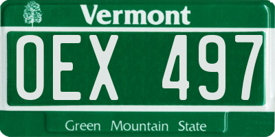 VT license plate OEX497