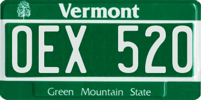 VT license plate OEX520
