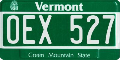 VT license plate OEX527
