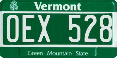 VT license plate OEX528