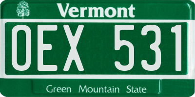 VT license plate OEX531