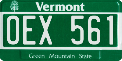 VT license plate OEX561