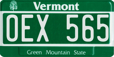 VT license plate OEX565