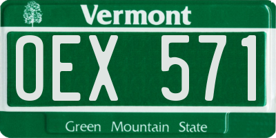 VT license plate OEX571