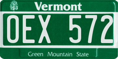 VT license plate OEX572
