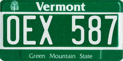 VT license plate OEX587